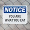 Signmission You Are What You Eat, 14 in W x Rectangle, Plastic OS-2PACK-NS-P-1014-L-19093 - alternate 6